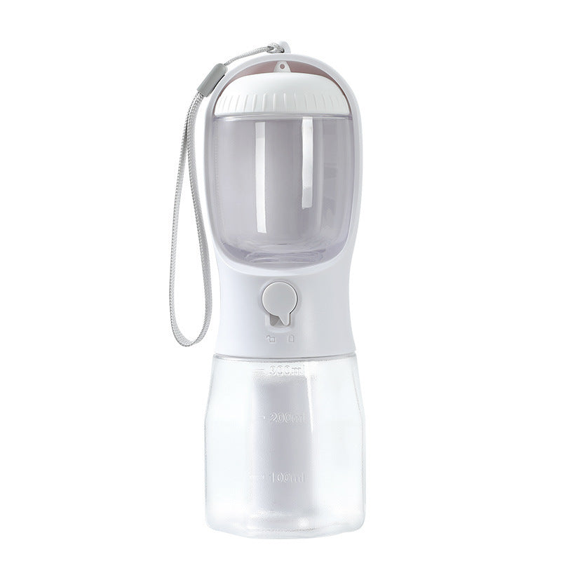 HydroPaw - Portable 3-in-1 Pet Cup - 300ml Water, 100g Food & Waste Bag Compartment With Water Filter System