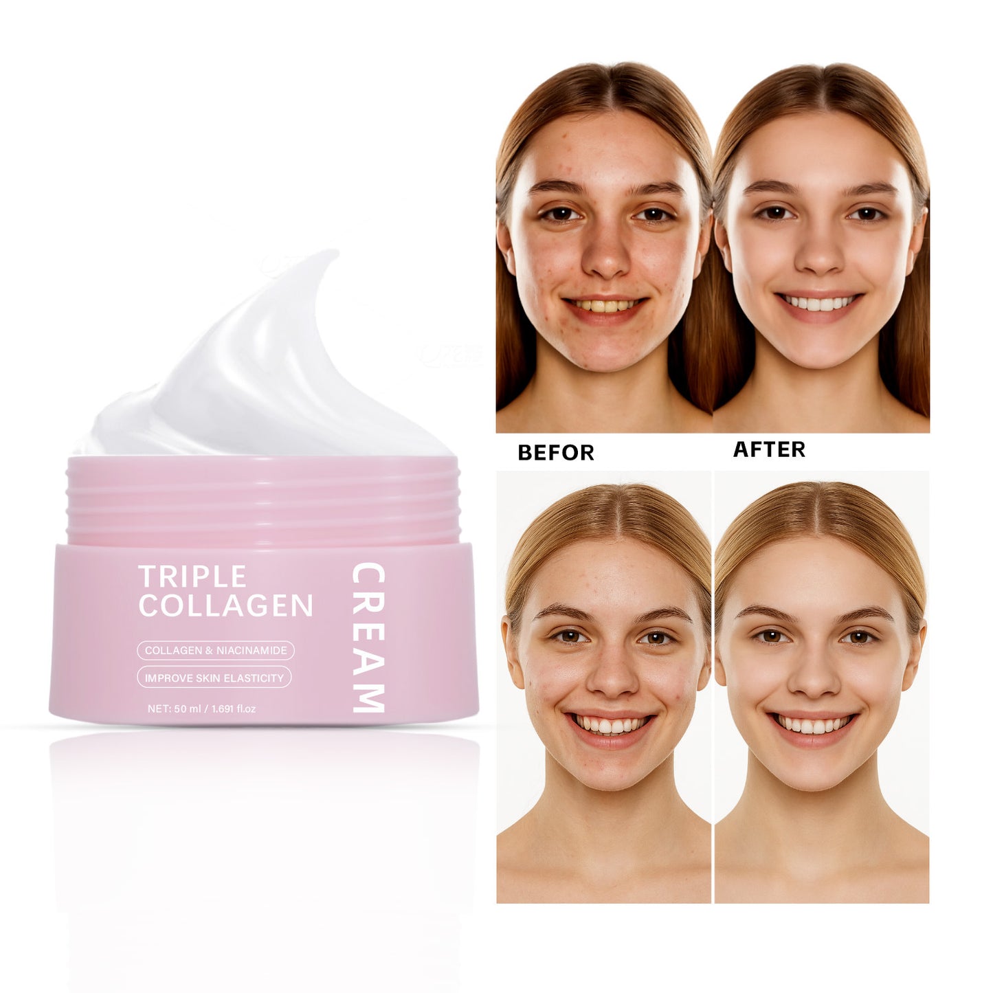 Triple Collagen Egg White Icing 50ml Neutral Package Triple Collagen Cream