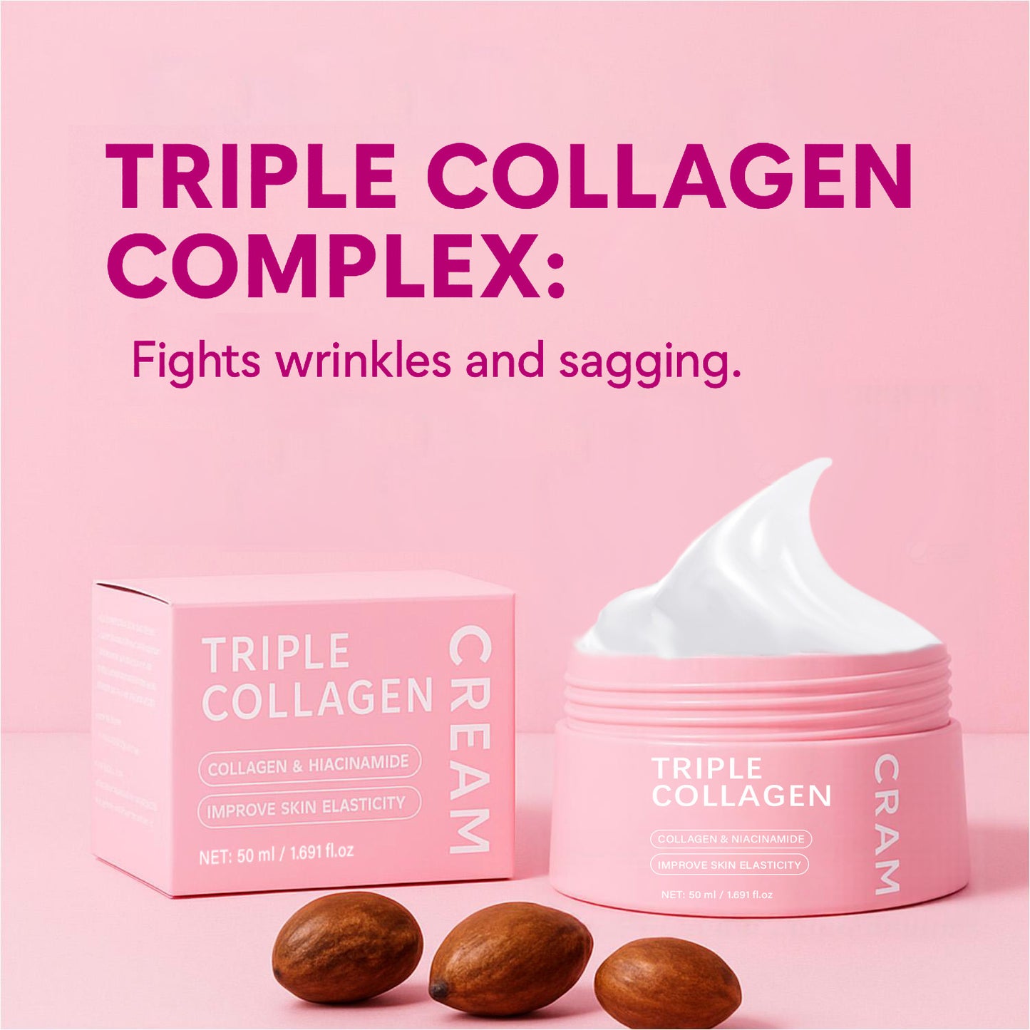Triple Collagen Egg White Icing 50ml Neutral Package Triple Collagen Cream
