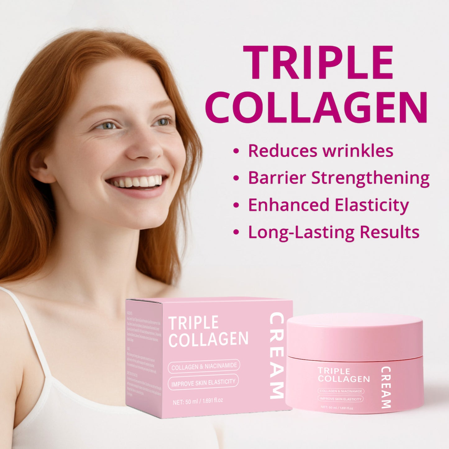 Triple Collagen Egg White Icing 50ml Neutral Package Triple Collagen Cream