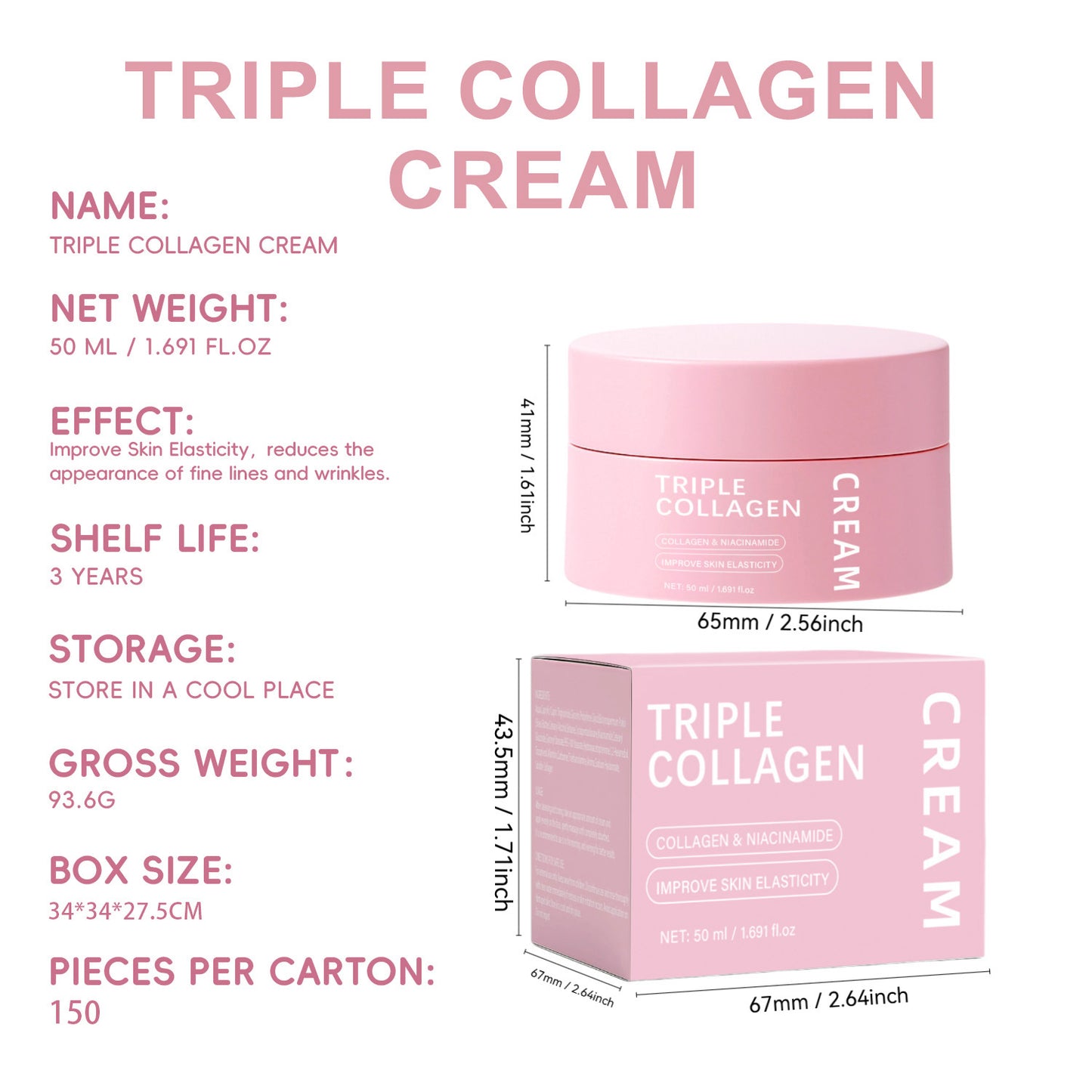 Triple Collagen Egg White Icing 50ml Neutral Package Triple Collagen Cream