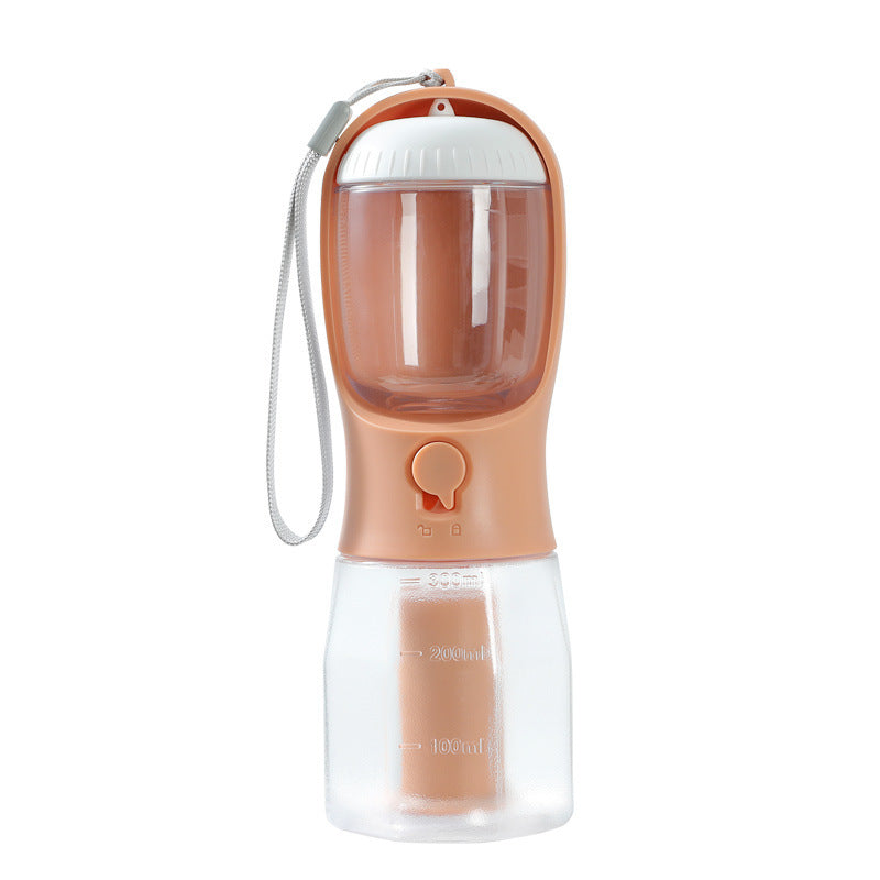 HydroPaw - Portable 3-in-1 Pet Cup - 300ml Water, 100g Food & Waste Bag Compartment With Water Filter System