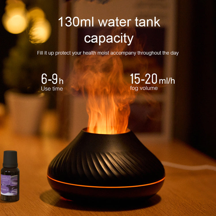 EmberraGlow 3D Flame Aroma Diffuser – Volcano Mist Humidifier with Colour-Changing Lights for Relaxation & Sleep