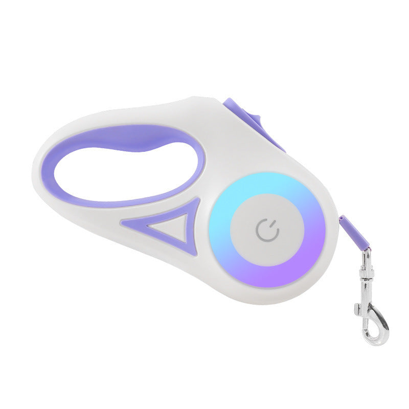 GlowGuide - Retractable Dog/Cat Leash With LED Handle & Built-In Spotlight