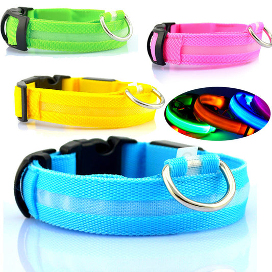 Radiant Paw - LED Safety Dog Collar. Anti-Lost Tracker Included