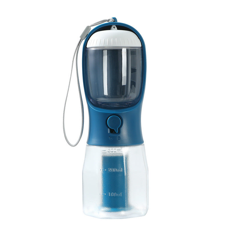 HydroPaw - Portable 3-in-1 Pet Cup - 300ml Water, 100g Food & Waste Bag Compartment With Water Filter System
