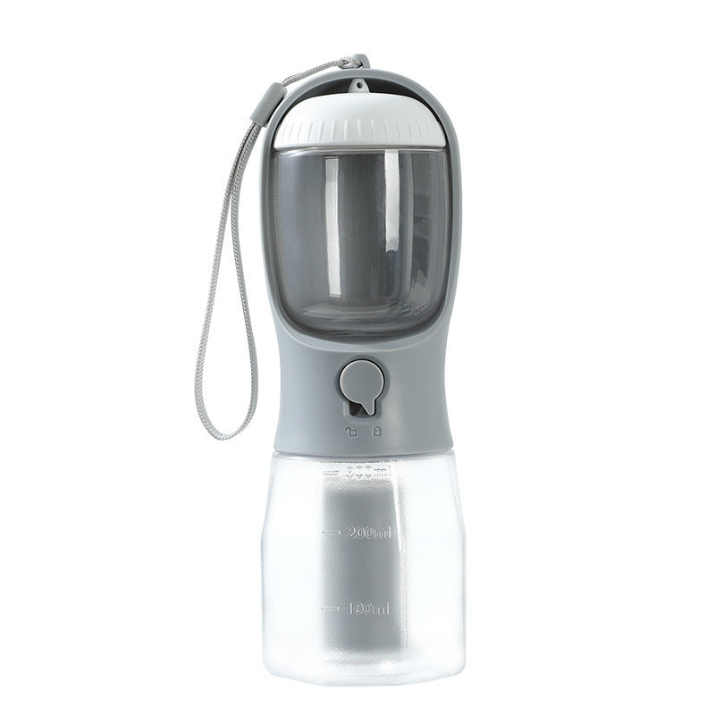 HydroPaw - Portable 3-in-1 Pet Cup - 300ml Water, 100g Food & Waste Bag Compartment With Water Filter System