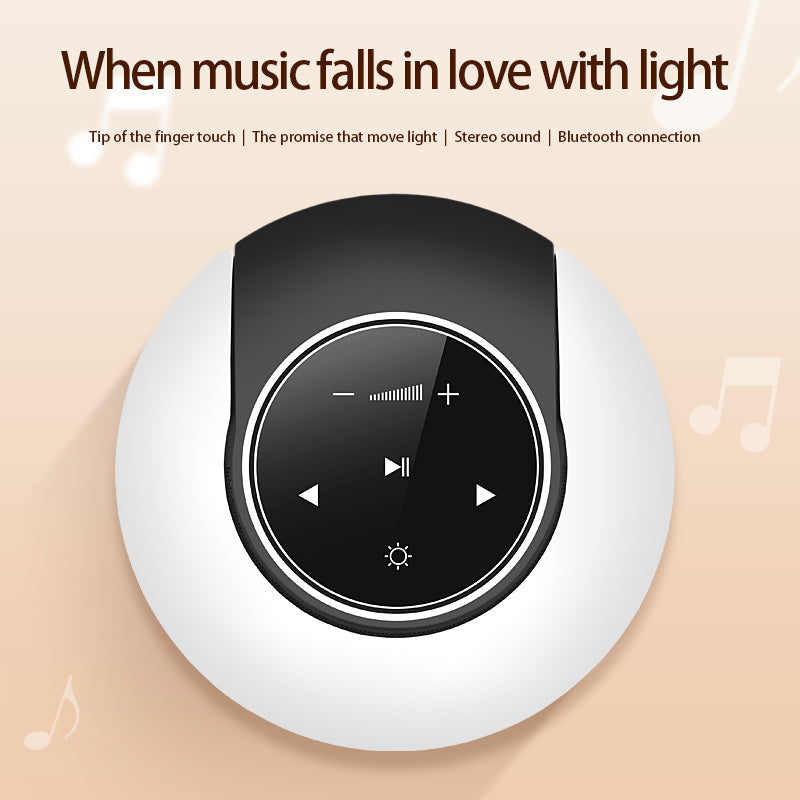Radiance Echo: Sophisticated Night Light with Built-In Bluetooth Subwoofer Speaker & Touch Dimming