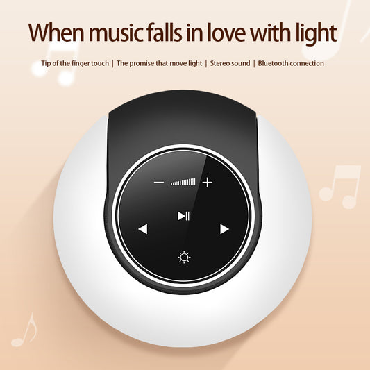 Radiance Echo: Sophisticated Night Light with Built-In Bluetooth Subwoofer Speaker & Touch Dimming
