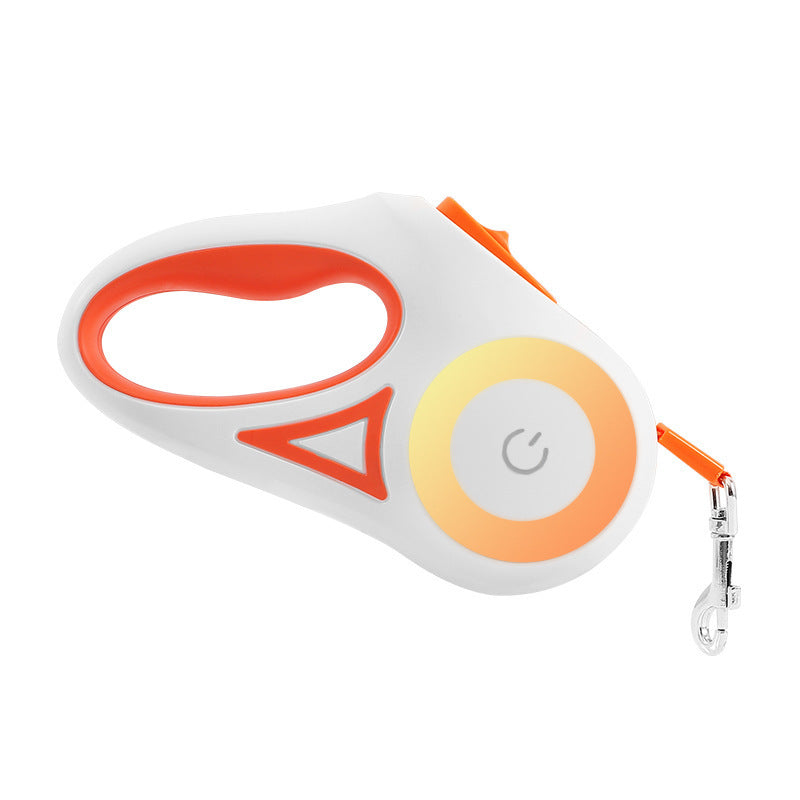 GlowGuide - Retractable Dog/Cat Leash With LED Handle & Built-In Spotlight