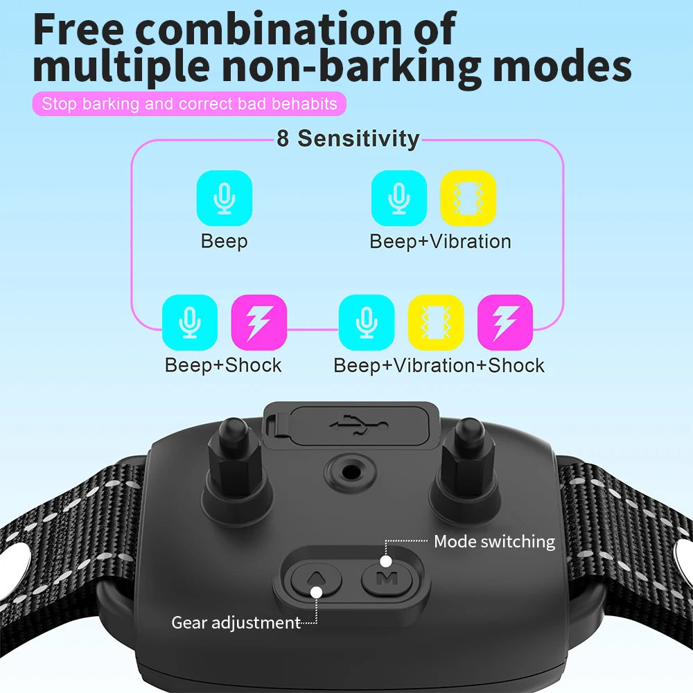 BarkStop Elite - Smart Anti-Bark Training Dog Collar - Rechargeable. Digital Display. Waterproof.