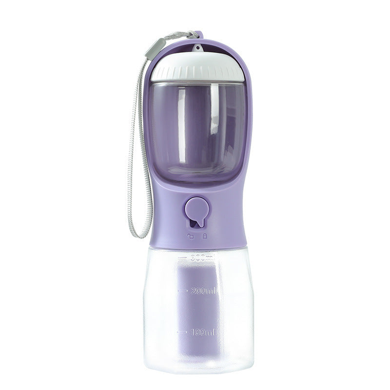 HydroPaw - Portable 3-in-1 Pet Cup - 300ml Water, 100g Food & Waste Bag Compartment With Water Filter System