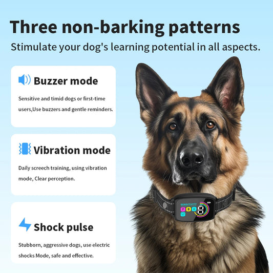 BarkStop Elite - Smart Anti-Bark Training Dog Collar - Rechargeable. Digital Display. Waterproof.