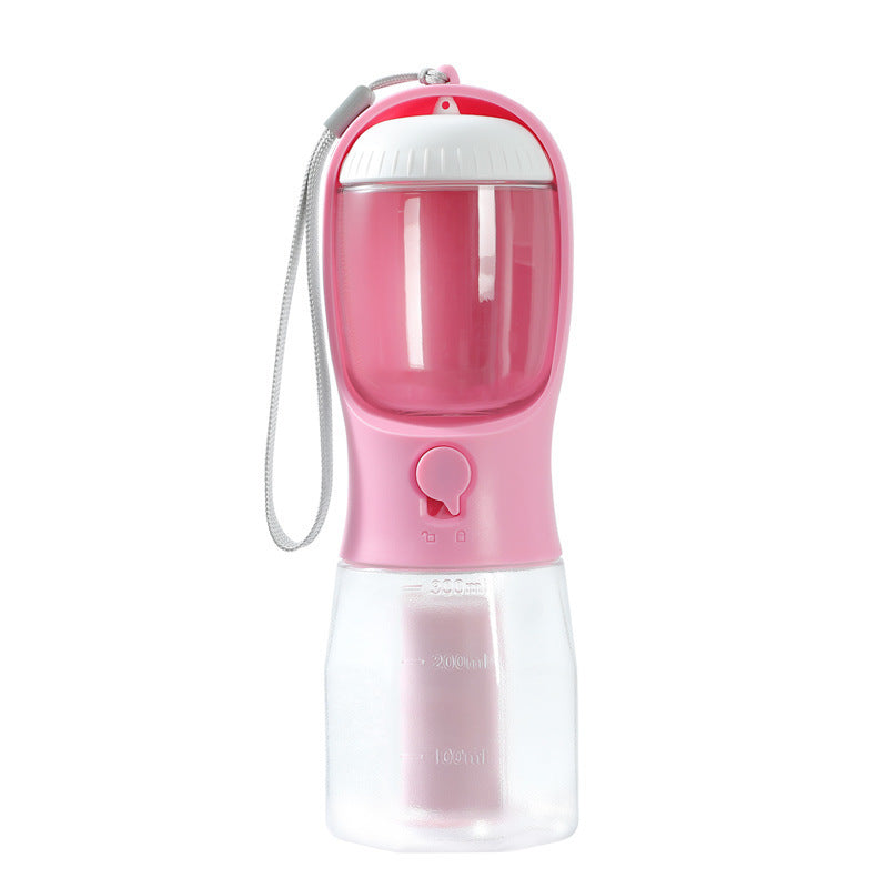 HydroPaw - Portable 3-in-1 Pet Cup - 300ml Water, 100g Food & Waste Bag Compartment With Water Filter System