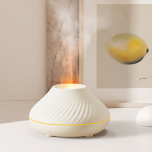 EmberraGlow 3D Flame Aroma Diffuser – Volcano Mist Humidifier with Colour-Changing Lights for Relaxation & Sleep